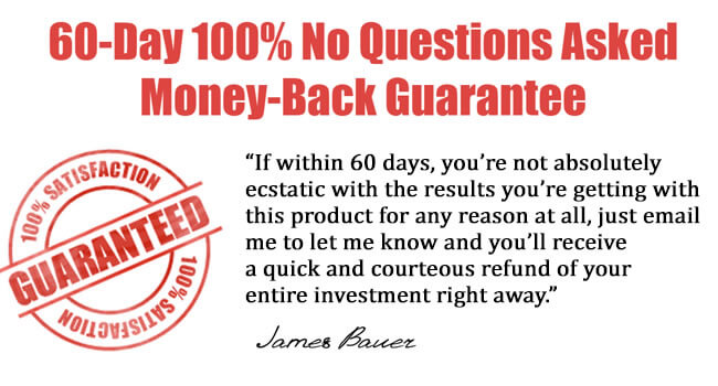 60-day no questions asked money-back guarantee