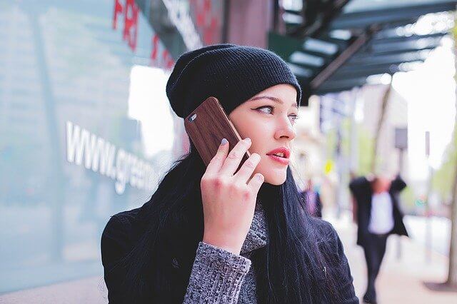 a girl talking on the phone